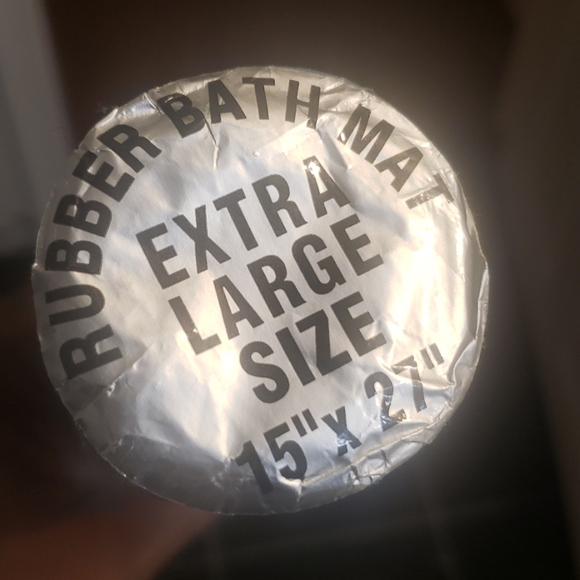 Blue Bathtub Print Shower Curtain & XL Rubber Bath Mat Set 15x27 NWOT/NWT - Picture 4 of 4